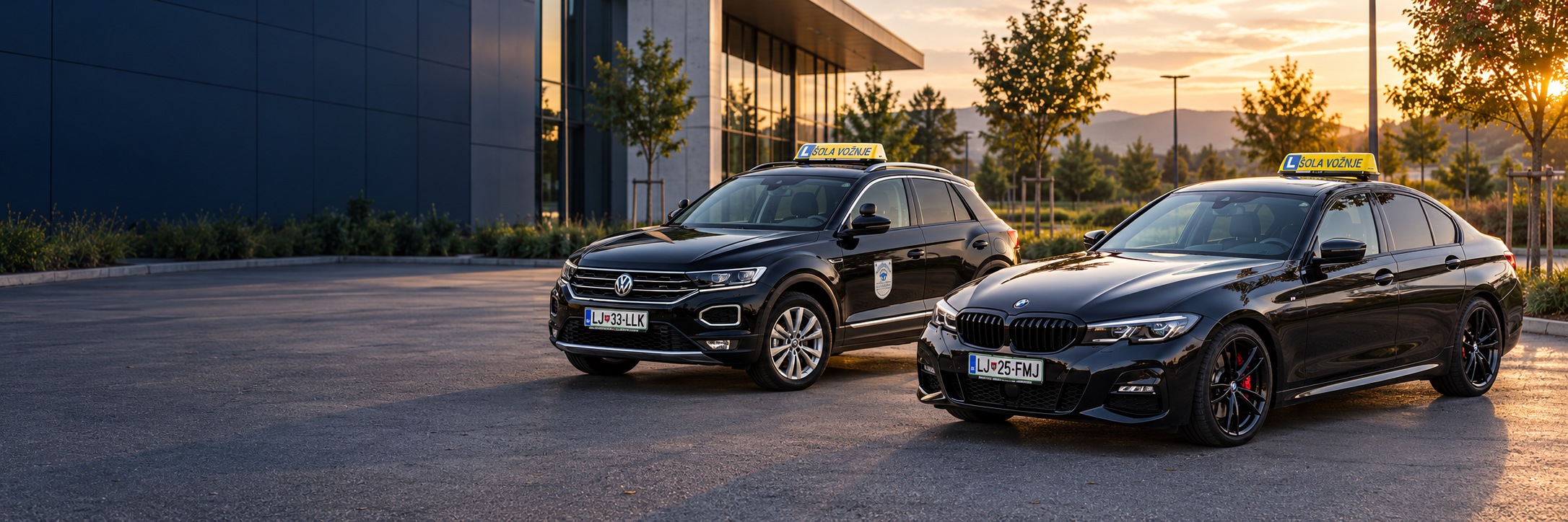 Vozili BMW in Volkswagen T-Roc šole vožnje Volan